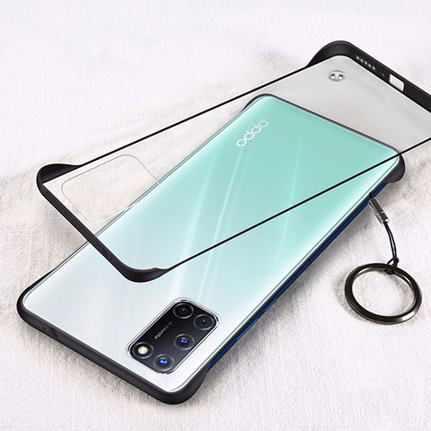 Funda Dura Ultrafina Carcasa Transparente Mate U01 para Oppo A52 Negro