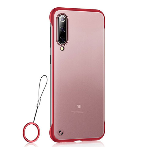 Funda Dura Ultrafina Carcasa Transparente Mate U01 para Xiaomi Mi A3 Lite Rojo