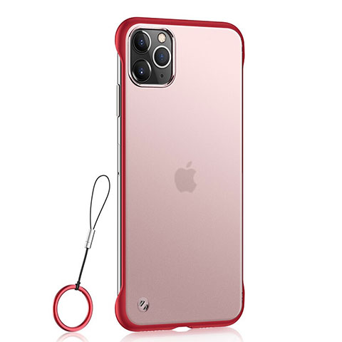 Funda Dura Ultrafina Carcasa Transparente Mate U02 para Apple iPhone 11 Pro Rojo