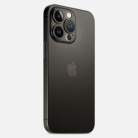 Funda Dura Ultrafina Carcasa Transparente Mate U02 para Apple iPhone 15 Pro Negro