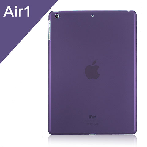 Funda Dura Ultrafina Transparente Mate para Apple iPad Air Morado