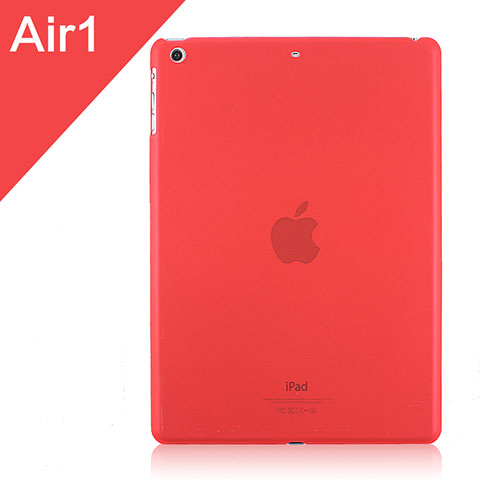 Funda Dura Ultrafina Transparente Mate para Apple iPad Air Rojo