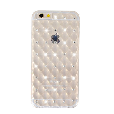 Funda Gel Ultrafina Transparente Diamante para Apple iPhone 6 Claro