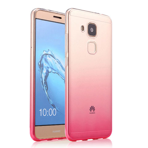 Funda Gel Ultrafina Transparente Gradiente para Huawei G9 Plus Rosa