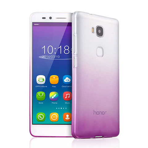 Funda Gel Ultrafina Transparente Gradiente para Huawei Honor Play 5X Morado