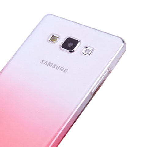 Funda Gel Ultrafina Transparente Gradiente para Samsung Galaxy A5 Duos SM-500F Rosa