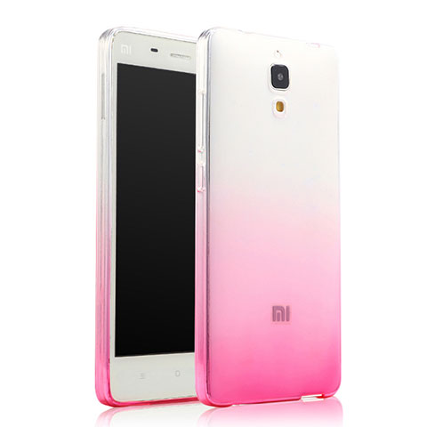 Funda Gel Ultrafina Transparente Gradiente para Xiaomi Mi 4 Rosa