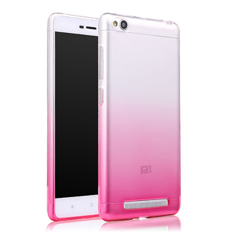 Funda Gel Ultrafina Transparente Gradiente para Xiaomi Redmi 3 Rosa