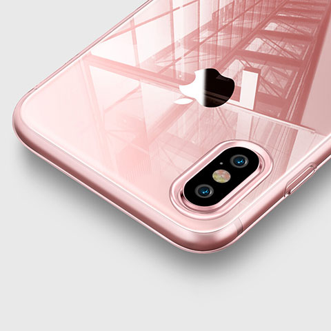 Funda Gel Ultrafina Transparente para Apple iPhone Xs Max Rosa