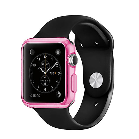 Funda Gel Ultrafina Transparente para Apple iWatch 38mm Rosa