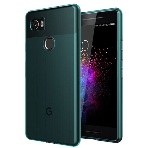 Funda Gel Ultrafina Transparente para Google Pixel 2 XL Verde