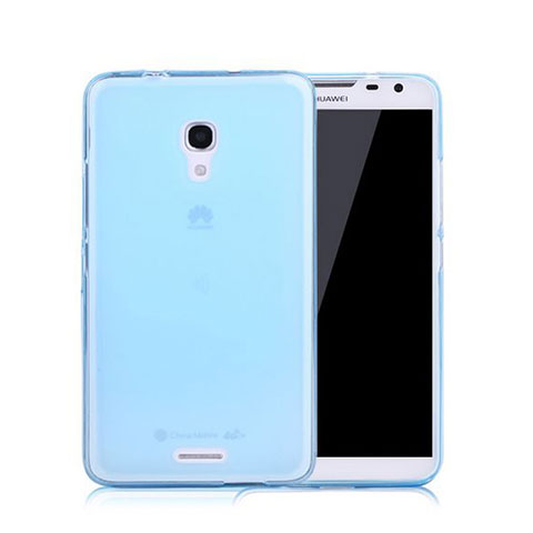 Funda Gel Ultrafina Transparente para Huawei Ascend Mate 2 Azul