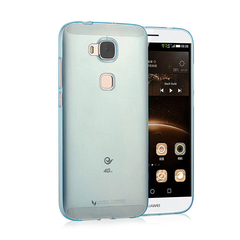 Funda Gel Ultrafina Transparente para Huawei G7 Plus Azul