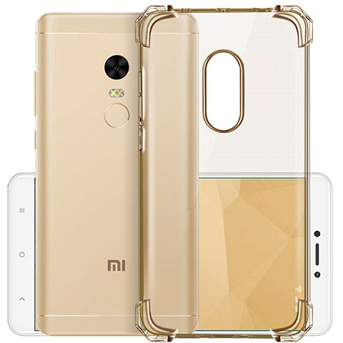 Funda Gel Ultrafina Transparente para Xiaomi Redmi Note 4 Standard Edition Oro