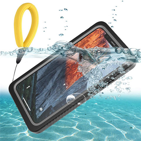 Funda Impermeable Bumper Silicona y Plastico Waterproof Carcasa 360 Grados U01 para Apple iPhone 11 Negro