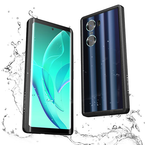 Funda Impermeable Bumper Silicona y Plastico Waterproof Carcasa 360 Grados W01 para Huawei Honor 60 Pro 5G Negro