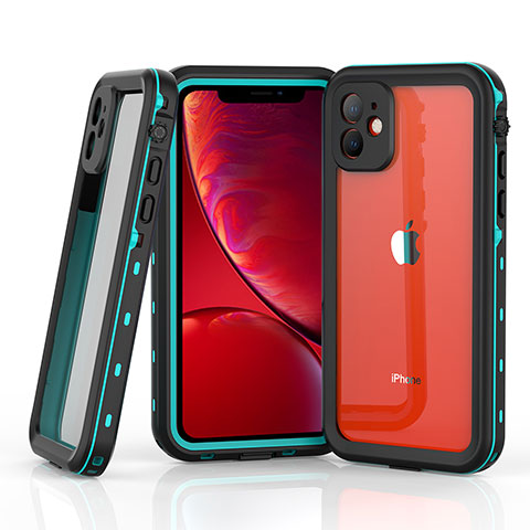 Funda Impermeable Bumper Silicona y Plastico Waterproof Carcasa 360 Grados W03 para Apple iPhone 11 Verde