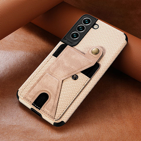 Funda Lujo Cuero Carcasa A01D para Samsung Galaxy S21 5G Oro