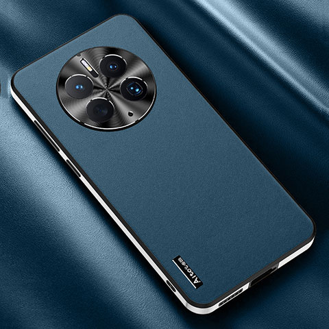 Funda Lujo Cuero Carcasa AT1 para Huawei Mate 50E Azul