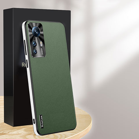 Funda Lujo Cuero Carcasa AT1 para Xiaomi Redmi K50 Ultra 5G Verde