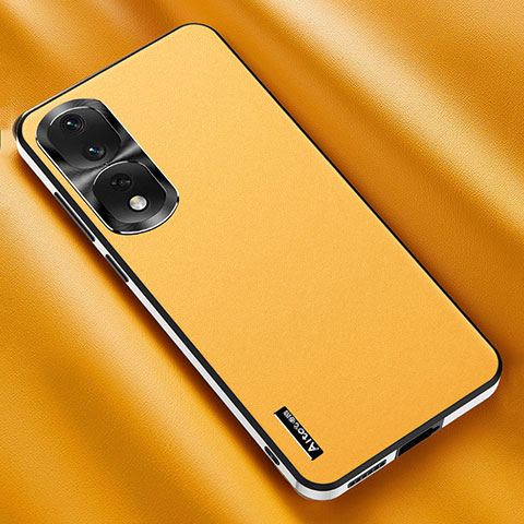 Funda Lujo Cuero Carcasa AT2 para Huawei Honor 80 Pro Flat 5G Amarillo