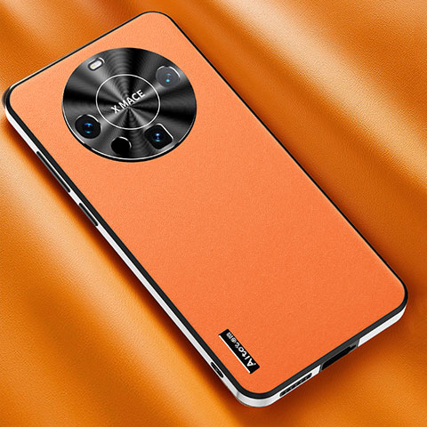 Funda Lujo Cuero Carcasa AT2 para Huawei Mate 60 Pro+ Plus Naranja