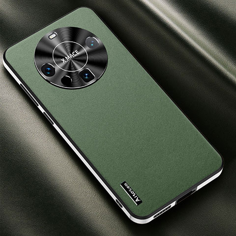 Funda Lujo Cuero Carcasa AT2 para Huawei Mate 60 Pro Verde