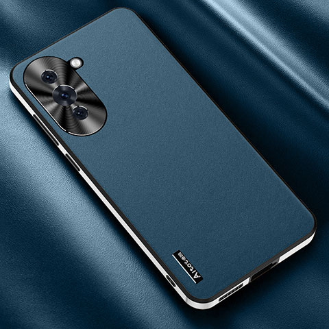 Funda Lujo Cuero Carcasa AT2 para Huawei Nova 10 Pro Azul