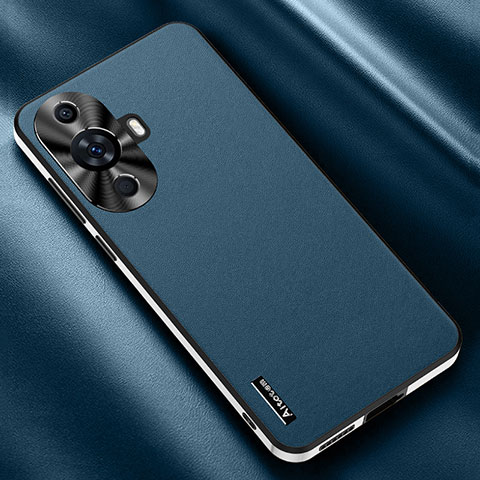 Funda Lujo Cuero Carcasa AT2 para Huawei Nova 11 Pro Azul