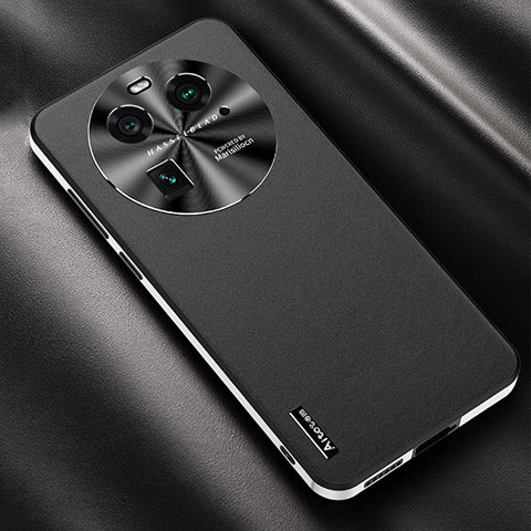 Funda Lujo Cuero Carcasa AT2 para Oppo Find X6 Pro 5G Negro