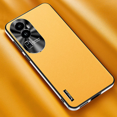 Funda Lujo Cuero Carcasa AT2 para Oppo Reno10 Pro+ Plus 5G Amarillo