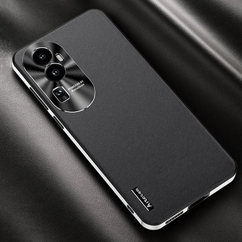 Funda Lujo Cuero Carcasa AT2 para Oppo Reno10 Pro+ Plus 5G Negro