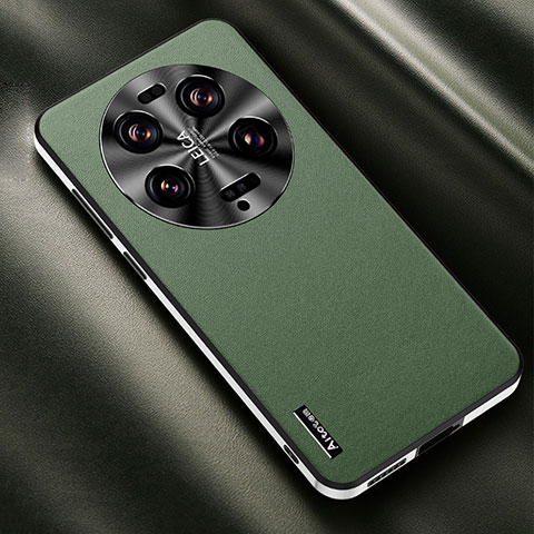 Funda Lujo Cuero Carcasa AT2 para Xiaomi Mi 13 Ultra 5G Verde