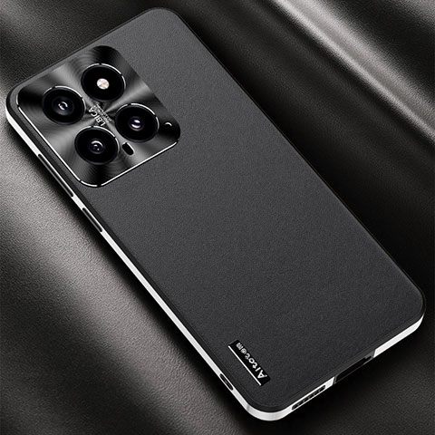 Funda Lujo Cuero Carcasa AT2 para Xiaomi Mi 14 5G Negro