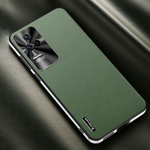 Funda Lujo Cuero Carcasa AT2 para Xiaomi Redmi K50 Pro 5G Verde