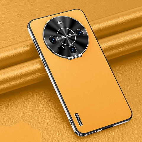 Funda Lujo Cuero Carcasa AT3 para Huawei Mate 60 Amarillo