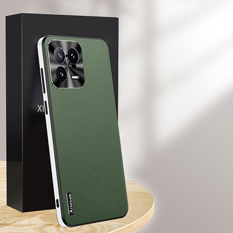 Funda Lujo Cuero Carcasa AT3 para Xiaomi Mi 13 Pro 5G Verde