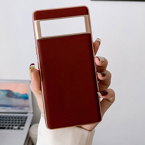 Funda Lujo Cuero Carcasa B01H para Google Pixel 6 Pro 5G Rojo