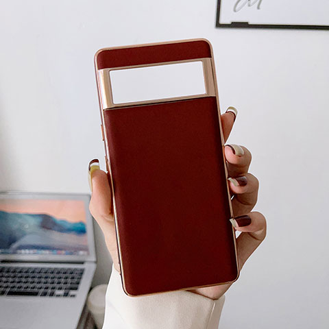 Funda Lujo Cuero Carcasa B01H para Google Pixel 7 Pro 5G Rojo