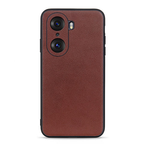 Funda Lujo Cuero Carcasa B01H para Huawei Honor 60 5G Marron