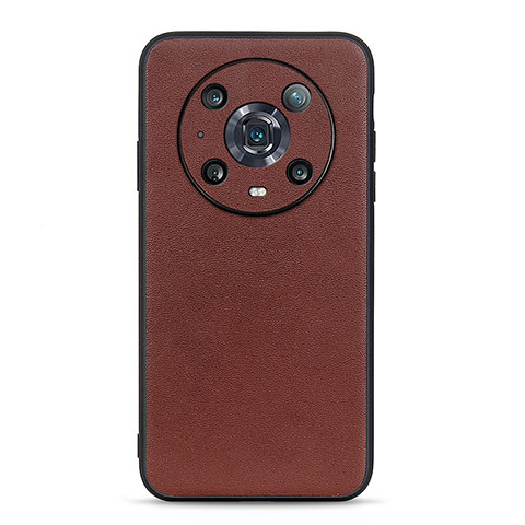 Funda Lujo Cuero Carcasa B01H para Huawei Honor Magic4 Pro 5G Marron