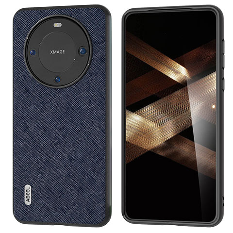 Funda Lujo Cuero Carcasa B01H para Huawei Mate 60 Pro Azul