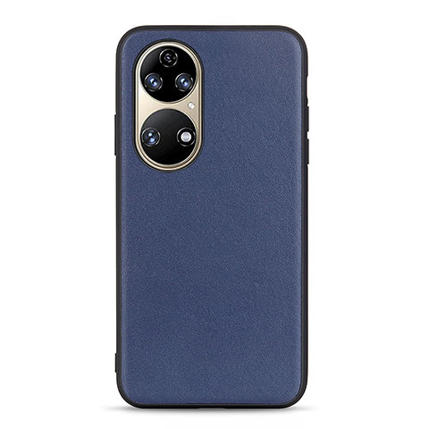 Funda Lujo Cuero Carcasa B01H para Huawei P50 Azul