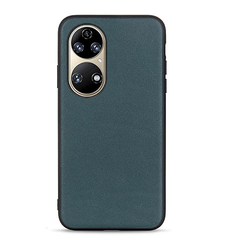 Funda Lujo Cuero Carcasa B01H para Huawei P50 Verde