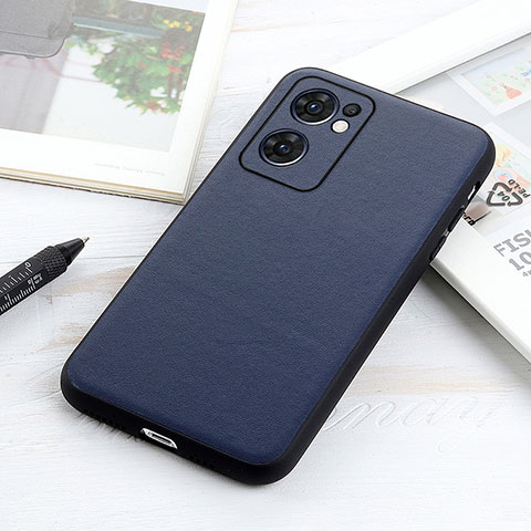 Funda Lujo Cuero Carcasa B01H para OnePlus Nord CE 2 5G Azul