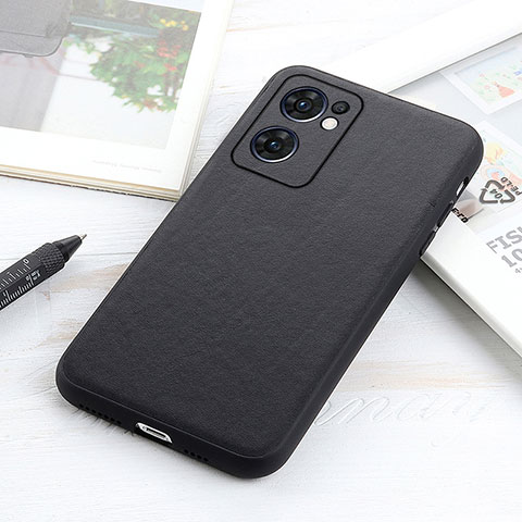 Funda Lujo Cuero Carcasa B01H para OnePlus Nord CE 2 5G Negro