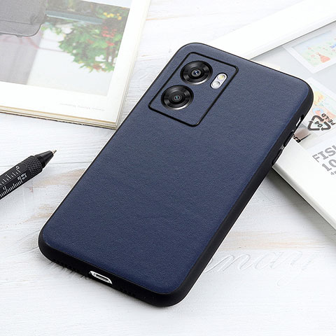 Funda Lujo Cuero Carcasa B01H para Oppo A77 5G Azul