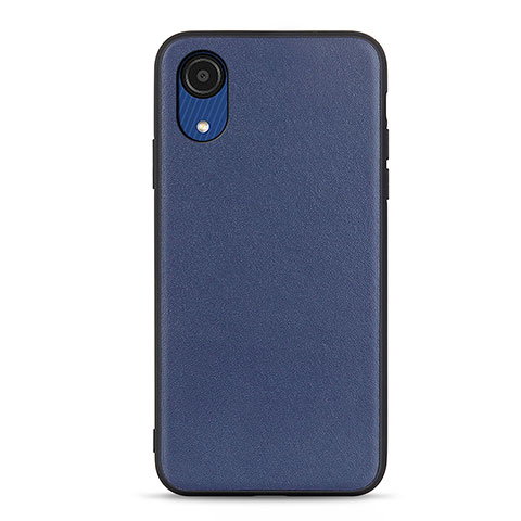 Funda Lujo Cuero Carcasa B01H para Samsung Galaxy A03 Core Azul