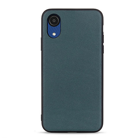 Funda Lujo Cuero Carcasa B01H para Samsung Galaxy A03 Core Verde