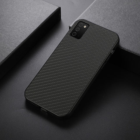 Funda Lujo Cuero Carcasa B01H para Samsung Galaxy A03s Negro